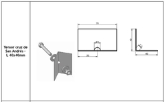 Tensor Cruz San Andres Con Tornillo Barbieri Steel Frame - comprar online