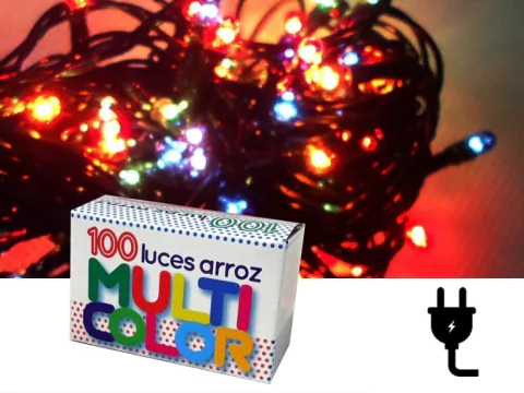 S- LUCES ARROZ MULTICOLOR X 100