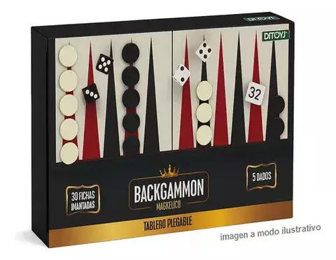 DITOYS JUEGO BACKGAMMON MAGNETICO 2899