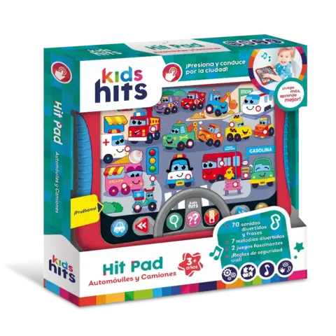 KIDS HITS TABLETA HIT PAD AUTOMOVILES Y CAMIONES 01/008