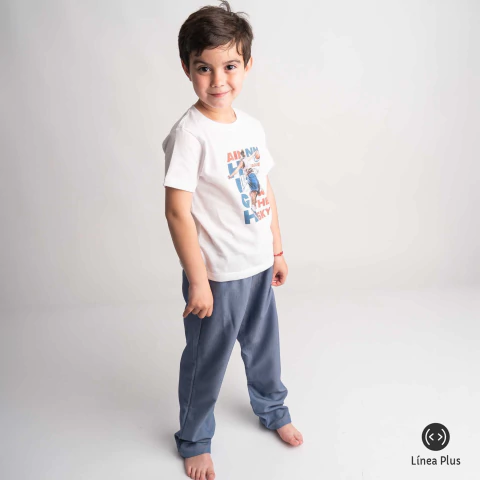 PANTALÓN BAGGY KID TWILL DENIM MUNICH MID BLUE PLUS