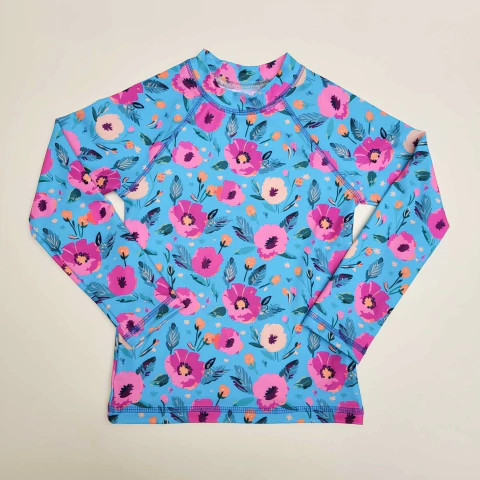 REMERA KID UV ZANZIBAR AMAPOLAS TURQUESA