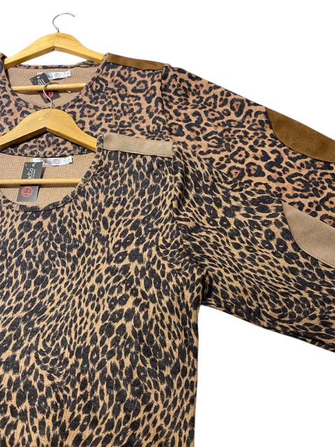 ART 4129 SWEATER ANIMAL PRINT SAFARI