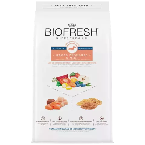 Ração Biofresh Câo Filhote Raças Pequenas e mini - 1 a 3kg