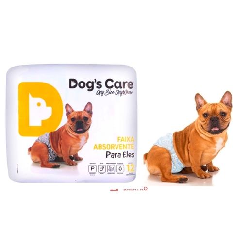 FRALDA DOGS CARE PARA MACHO P COM 6UND