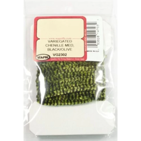 VARIEGATED CHENILLE MEDIUM BLACK / YELLOW (VG2300) (053526147018)