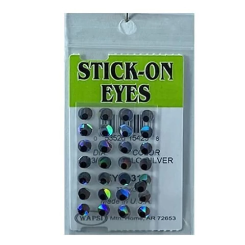 STICK ON EYES 1/4 HOLO SILVER PRISM (EYS3312) (053526154337)