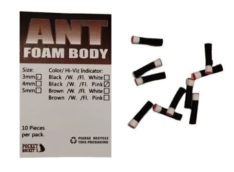 ANT FOAM BODY 3MM BLACK/ WHITE/ FL. PINK (AB3KP)