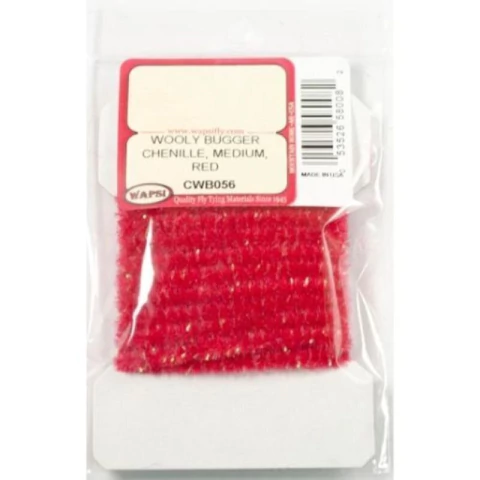WOOLY BUGGER ANTRON CHENILLE MEDIUM RED WAPSI (CWB056) (053526580082)