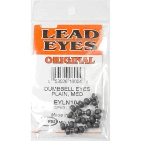 LEAD EYES ORIGINAL DUMBBEL PLAIN MEDIUM (EYLN104) 10PKG (053526160048)