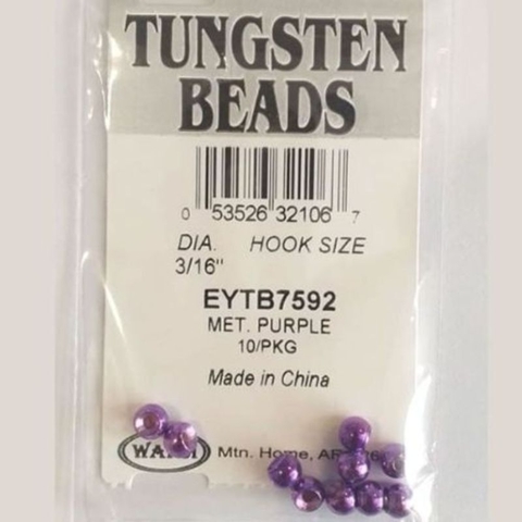 TUNGSTEN BEADS 3/16 MET.PURPLE (EYTB7592) (053526321067)