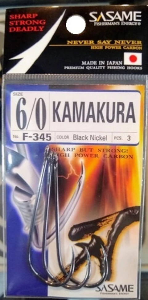 ANZUELO SASAME KAMAKURA #6/0 F-345 BL/NK 3UDS DORADO (4941430124309)
