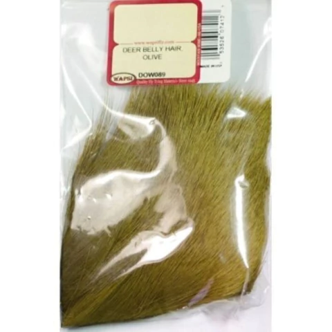 DEER BELLY HAIR OLIVE WAPSI (DOW089) (053526074123)