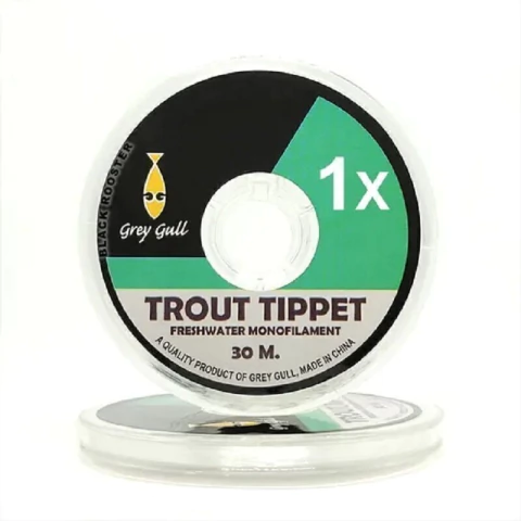 TROUT TIPPET GREY GULL 1X 0.25MM 12.3LB (204571)