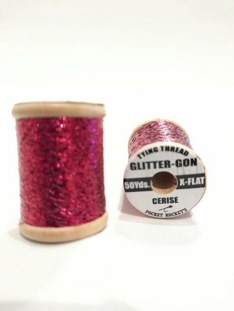 GLITTER GON 50 YDS X-FLAT CERISE POCKET ROCKET (GLITTERCER)