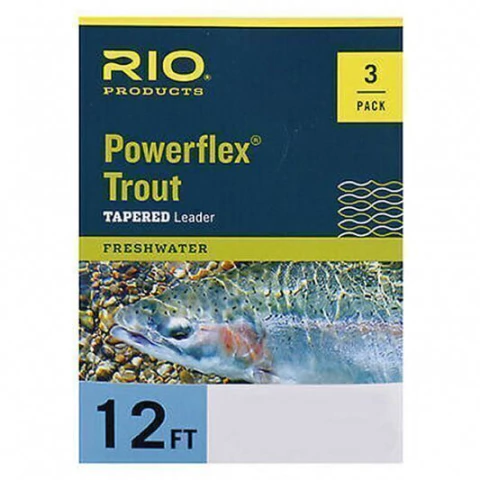 LEADER POWERFLEX TROUT 12FT 4X (6.4LB) PACK X 3 UNID (730884240536)