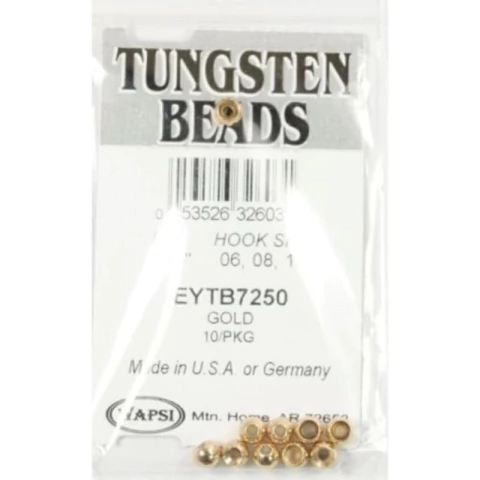 TUNGSTEN BEADS 3/16 GOLD (EYTB7250) 10PKG (053526326031)