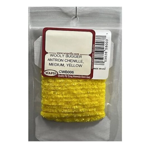 WOOLY BUGGER CHENILLE MEDIUM YELLOW (CWB006) (053526580037)