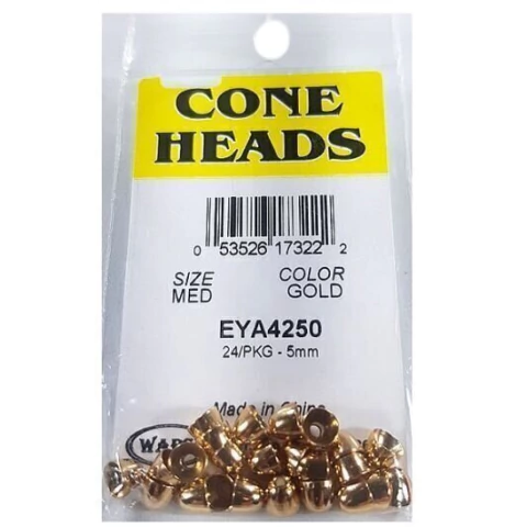 CONE HEADS MEDIUM GOLD 5MM EYA4250 (053526173222)