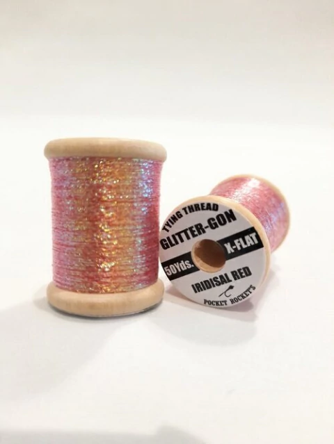 GLITTER GON 50 YDS X-FLAT IRIDISAL RED POCKET ROCKET (GLITTERIRIRED)