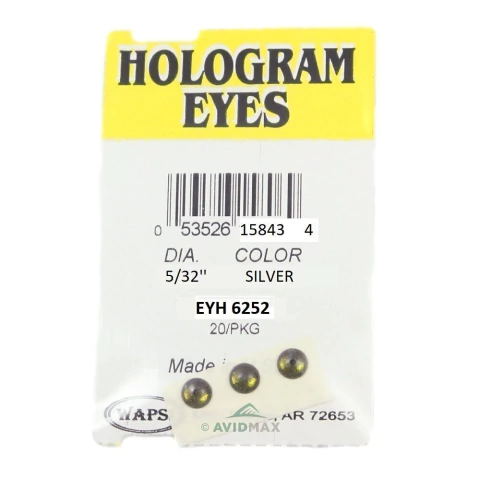 HOLOGRAM EYES 5/32 SILVER WAPSI (EYH6252) (053526158434)