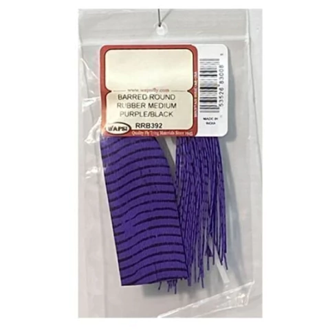 BARRED ROUND RUBBER MEDIUM PURPLE/BLACK (RRB392) (053526830088)