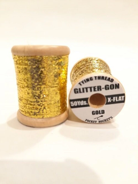 GLITTER GON 50 YDS X-FLAT GOLD POCKET ROCKET (GLITTERGOL)
