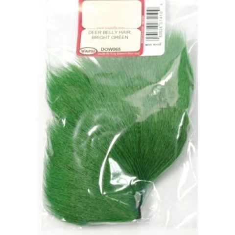 DEER BELLY HAIR BRIGHT GREEN WAPSI (DOW065) (053526074109)
