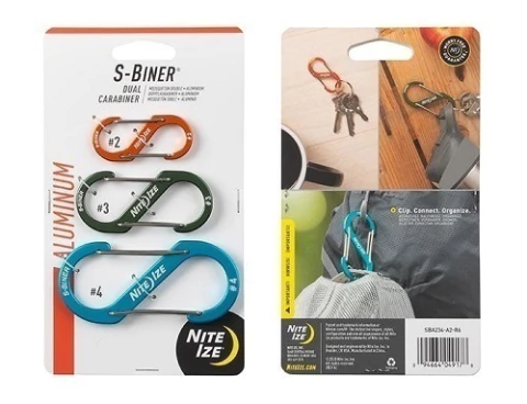 MOSQUETON DUAL CARABINER NUMERO 4 NITE IZE (MSBINER4)