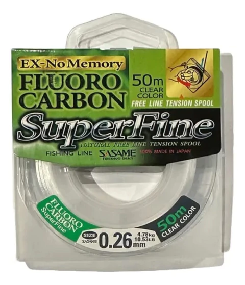 FLUOROCARBON SASAME SUPERFINE 0.26 MM 50 MTS 4,7 KG (4941430124101)
