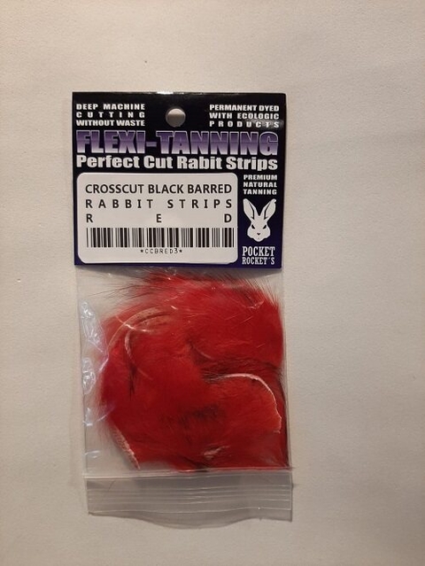 CROSSCUT BLACK BARRED RABBIT STRIPS RED (CCBRED3)