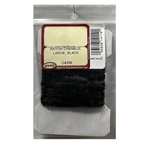 RAYON CHENILLE LARGE BLACK C4100 (053526141191)