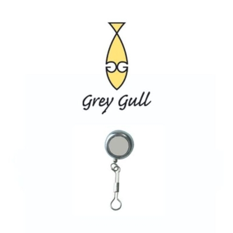 PIN RETRACTIL ON REEL METAL SMALL GREY GULL (7902)
