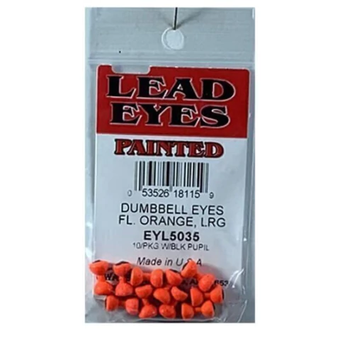 LEAD EYES PAINTED FL.ORANGE LARGE (EYL5035) (053526181159)