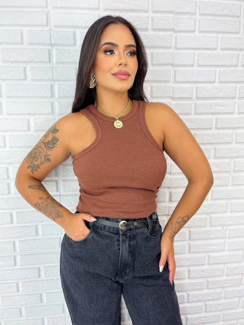 CROPPED CANELADO GARDENIA