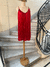 Vestido tejido rojo con flecos en internet