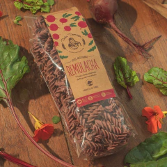 400 g Pasta integral agroecológica de REMOLACHA "Doña Dominga"