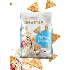 130 g Snacks de masa madre Sésamo y sal marina " Almadre"