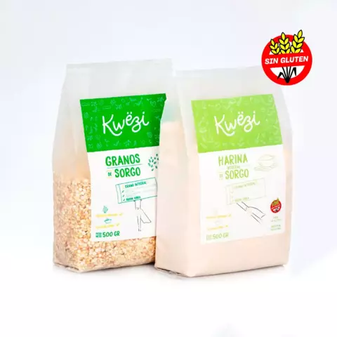 500 g Grano integral de sorgo blanco agroecológico "Kwezi"- Sin TACC