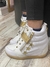 ZAPATILLA TACO ESCONDIDO CLASICAS BLANCO TIRA DORADA (Con estrellas metal y BASE BEIGE) -ZTE - comprar online