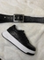 Cinto Negro ancho 4 cm plata - comprar online