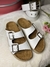 Sandalia Birk Cuero Blanco