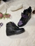 ZAPATILLA TACO ESCONDIDO BASICAS NEGRO TIRA VIOLETA - ZTE - tienda online