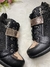 ZAPATILLA TACO ESCONDIDO TRAMADAS NEGRO ROSE GOLD - ZTE - - Mara Ruth
