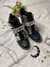 ZAPATILLA TACO ESCONDIDO CUSTOMIZADAS NEGRO Y PLATA - ZTE - tienda online