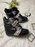 ZAPATILLA TACO ESCONDIDO CUSTOMIZADAS NEGRO Y PLATA - ZTE - Mara Ruth