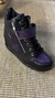 Imagen de ZAPATILLA TACO ESCONDIDO BASICAS NEGRO TIRA VIOLETA - ZTE