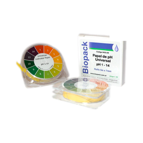 PAPEL pH UNIVERSAL 1-14 x 5 mts - BIOPACK - comprar online
