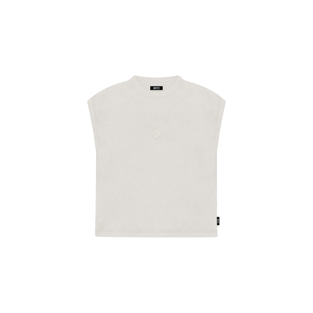 Musculosa Boxy Waffle - Off White thumbnail 3