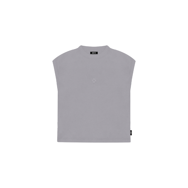 Musculosa Boxy Waffle - Gris thumbnail 2